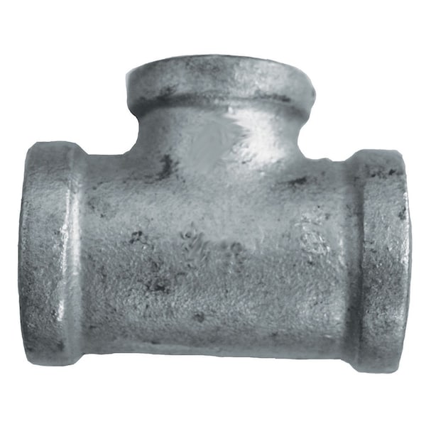 1-1/2in. x 1in. Galvanized Iron Reducing Tee, Banded